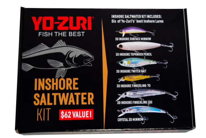 best lures for inshore fishing in florida YO-ZURI SALTWATER KIT 4pcs Great anglers have proven Elites' top muddy water Size:76