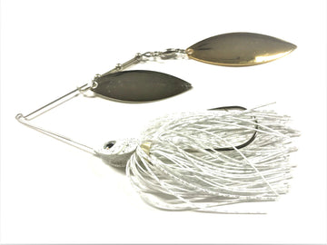 Buy white-w-gold-nickle-willow-willow PERSUADER PREMIUM WILLOW BLADE SPINNER BAIT