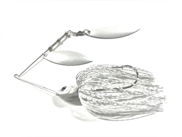 Buy white-w-fluorescent-nickle-willow-willow PERSUADER PREMIUM WILLOW BLADE SPINNER BAIT