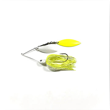 Buy white-chartreuse-w-fluorescent-silver-willow-willow PERSUADER PREMIUM WILLOW BLADE SPINNER BAIT