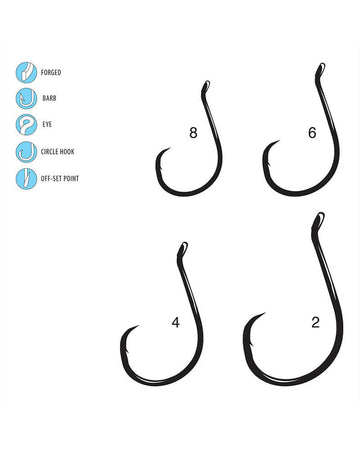 GAMAKATUS OCTOPUS CIRCLE HOOK OFFSET POINT - 0