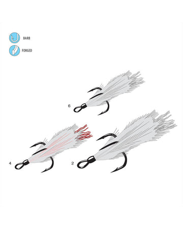 GAMAKATSU FEATHERED TREBLE 2PK - 0