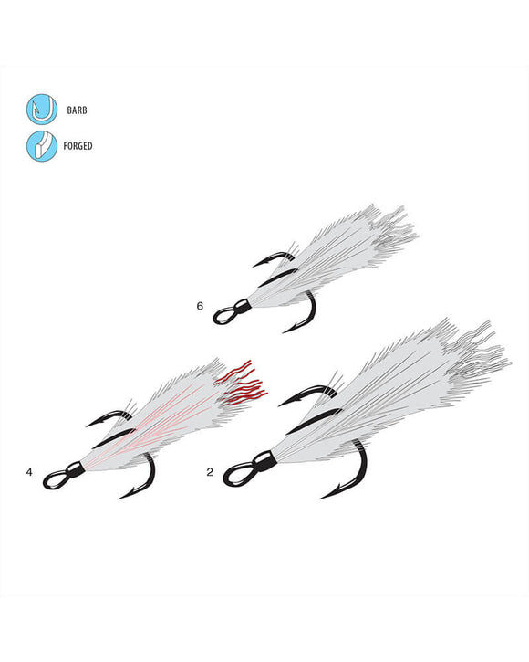 GAMAKATSU FEATHERED TREBLE 2PK