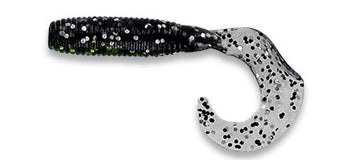Buy smoke-w-blk-silvr-flk-177 YAMAMOTO SINGLE TAIL GRUBS