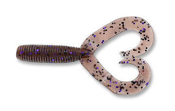 Buy cinnamon-w-blk-prpl-flk-221 YAMAMOTO DOUBLE TAIL GRUB
