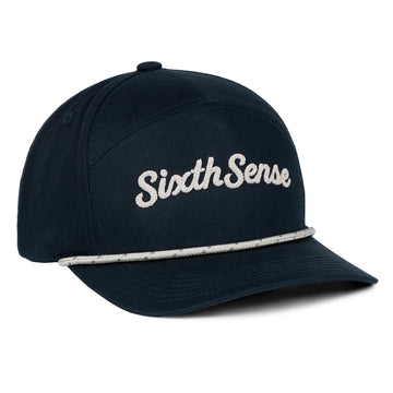 Buy the-seven-retro-script-navy 6TH SENSE HATS