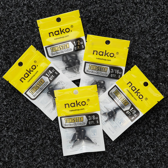 NAKO TUNGSTEN TEAR DROP FREE RIG WEIGHTS