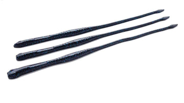 Buy black-blue-flake BRUISER BAITS WHIPLASH ALL TERRAIN WORM 17.5"