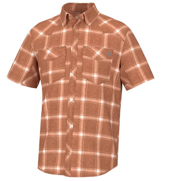 HUK DIAMOND BACK CURRENT PLAID SHORT SLEEVE