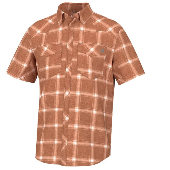 HUK DIAMOND BACK CURRENT PLAID SHORT SLEEVE