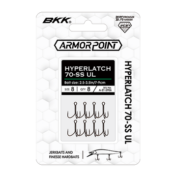 BKK ARMOR POINT HYPERLATCH 70-SS UL TREBLE HOOK