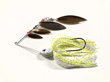 Buy chartreuse-white PERSUADER SUPER QUAD SPINNER BAIT