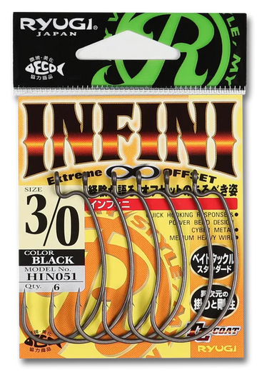 RYUGI INFINI OFFSET WIDE GAP WORM HOOK