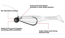 NAKO TUNGSTEN BALL SHAKY HEAD - 0