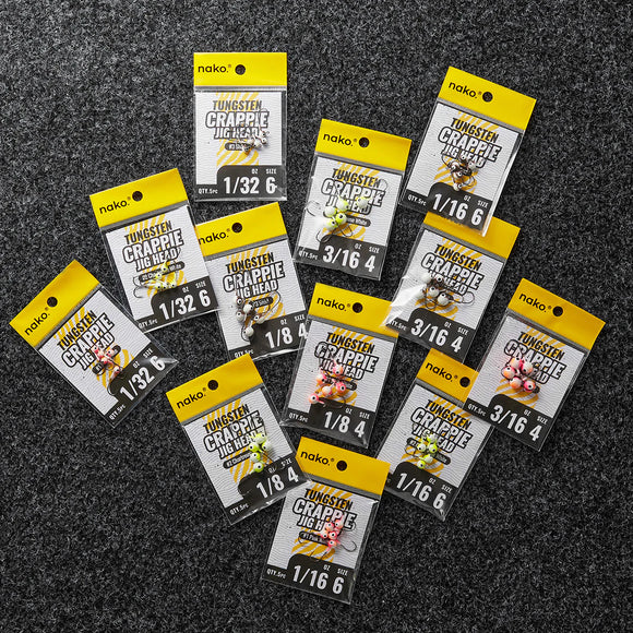 NAKO TUNGSTEN CRAPPIE JIG HEADS