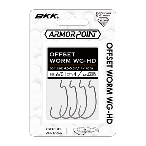 BKK HOOKS ARMOR POINT OFFSET WORM WG HD