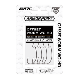 BKK HOOKS ARMOR POINT OFFSET WORM WG HD
