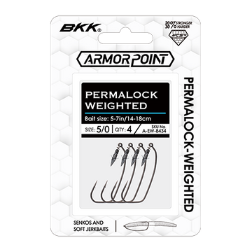 BKK ARMOR POINT PERMALOCK WEIGHTED WORM HOOK