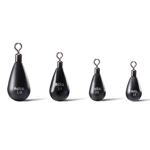 NAKO TUNGSTEN TEAR DROP FREE RIG WEIGHTS