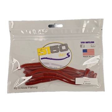Buy oxblood 5150 STRAIGHT TAIL WORM 6"