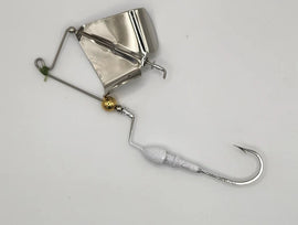 Buy white-w-silver-blade BRAZALO CUSTOM LURES BUSHWHACKER BUZZBAIT