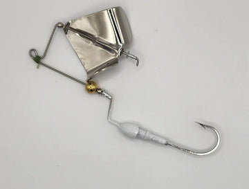 Buy white-w-silver-blade BRAZALO CUSTOM LURES BUSHWHACKER BUZZBAIT