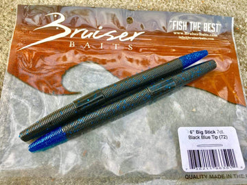 Buy black-blue-tip BRUISER BAITS BIG STICK