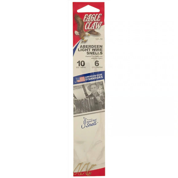 EAGLE CLAW ABERDEEN LIGHT WIRE SNELL HOOKS